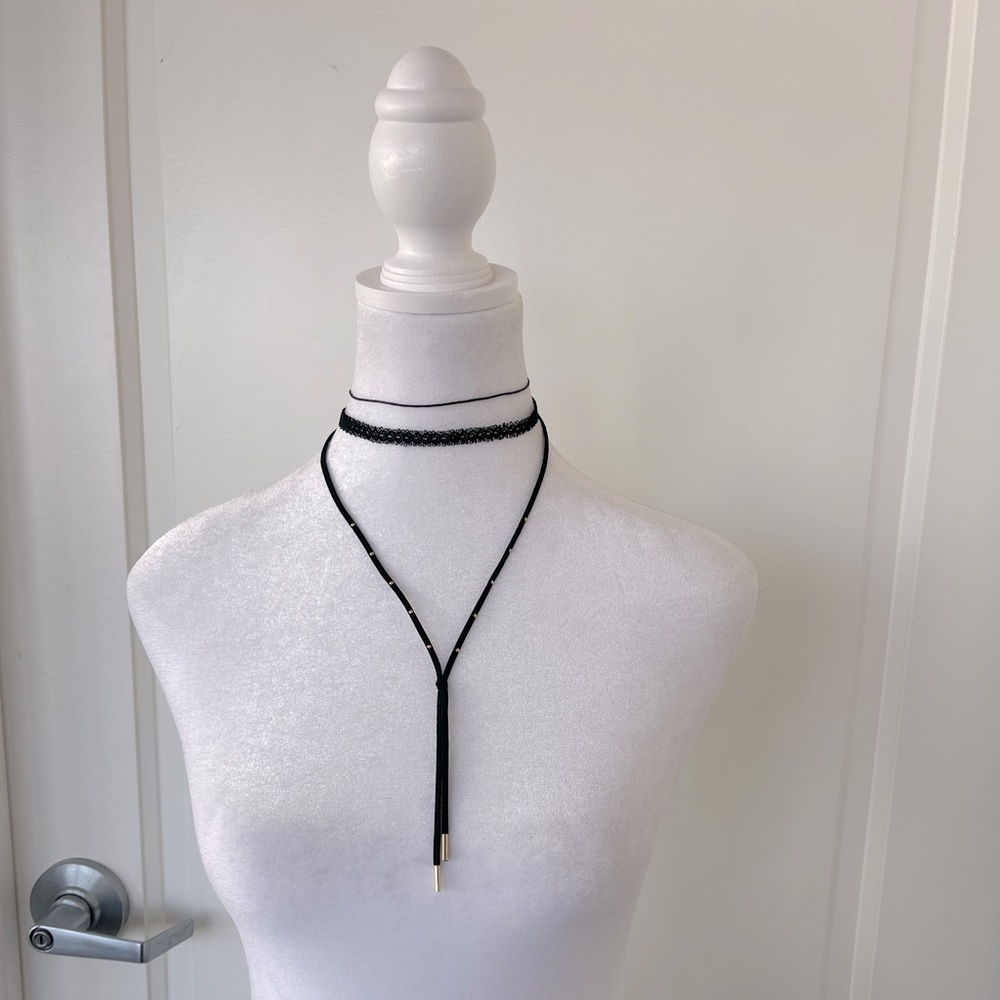 Bauble Bar Women’s Layered Black Choker Necklace